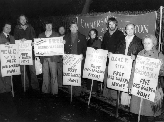 Jenkins House picket, Shrewsbury, November 1975