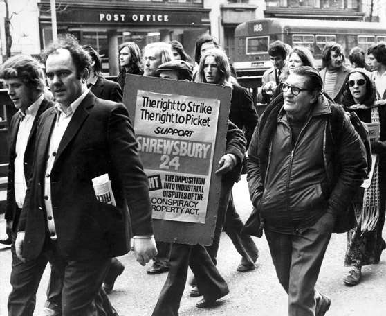 Shrewsbury London march February 1st 1974.
